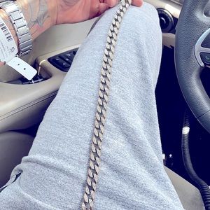 Gold/silver Cuban link. Great condition.